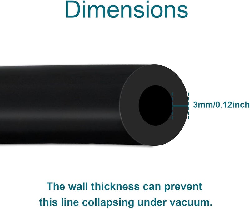 Gephynm Vacuum Hose Automotive, 10 FT 5/32 Inch ID Vacuum Line, 130PSI Max Pressure Vacuum Lines Automotive, Silicone Hose - Image 3